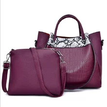 Наборы сумка для женщин из искусственной кожи 2 шт. дамская сумочка+ женские сумки на плечо брендовые Роскошные модные деловые повседневные сумки-тоут ручная сумка