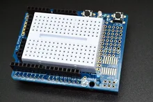 Free Shipping 10PCS UNO Proto Shield prototype expansion board with SYB-170 mini breadboard based For ARDUINO UNO ProtoShield