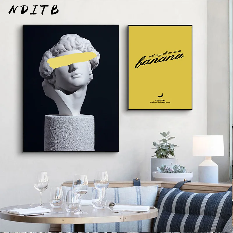 

Retro Woman Sculpture Renaissance Art Poster Abstract Canvas Wall Print Painting Modern Style Picture Contemporary Room Decor