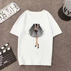 Vogue Платье с принтом Сексуальная футболка летние модные женские винтажные футболки короткий рукав Харадзюку Эстетическая Футболка Camiseta Mujer