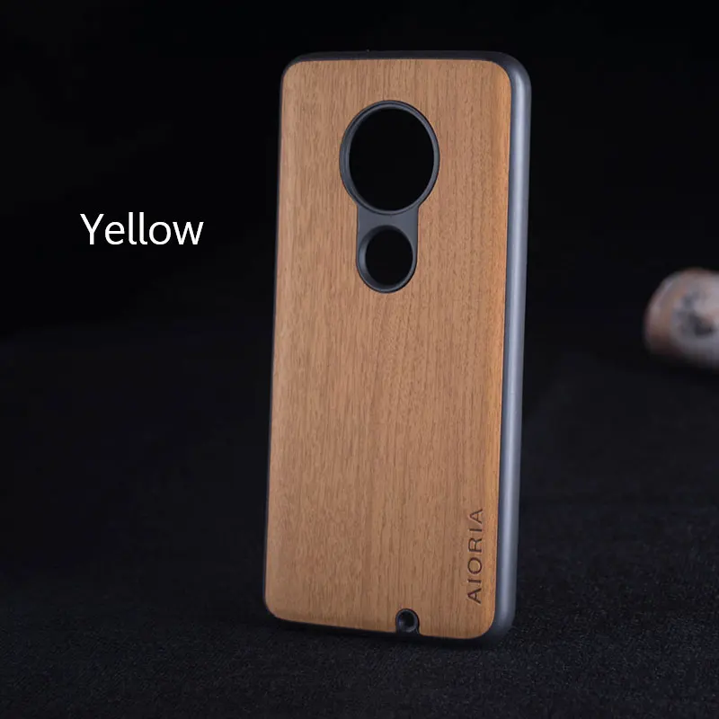 Чехол с деревянным дизайном для Motorola Moto G7 Plus G5S Plus coque fundas чехлы для Motorola Moto G6 plus - Цвет: Yellow