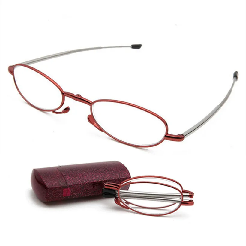 Fashion Folding Glasses Women's Luxury Brand Reading Glasses Portable