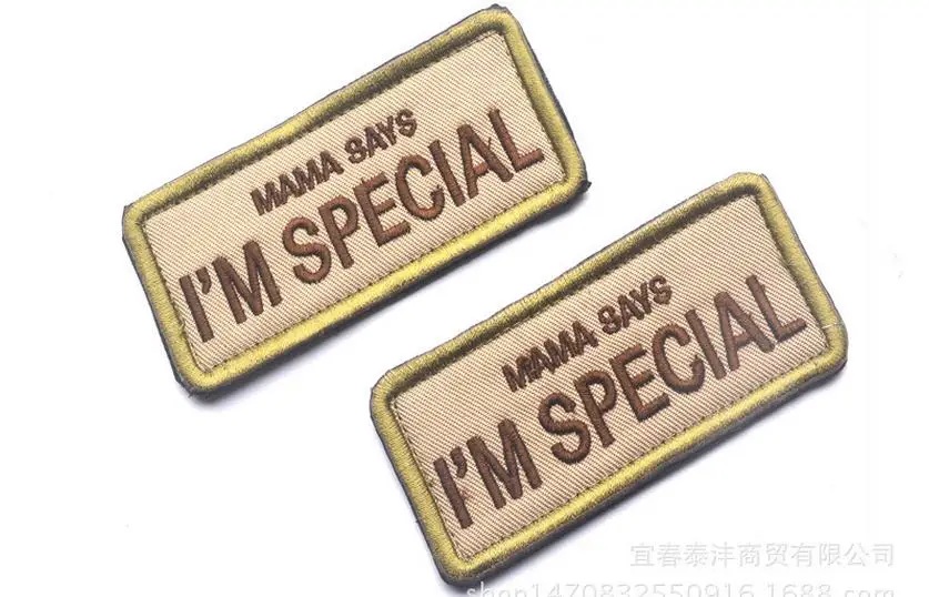 

embroidered MAMA says I am special patch funny morale BIKER motorcycles tactical patches army airsoft outdoor custom