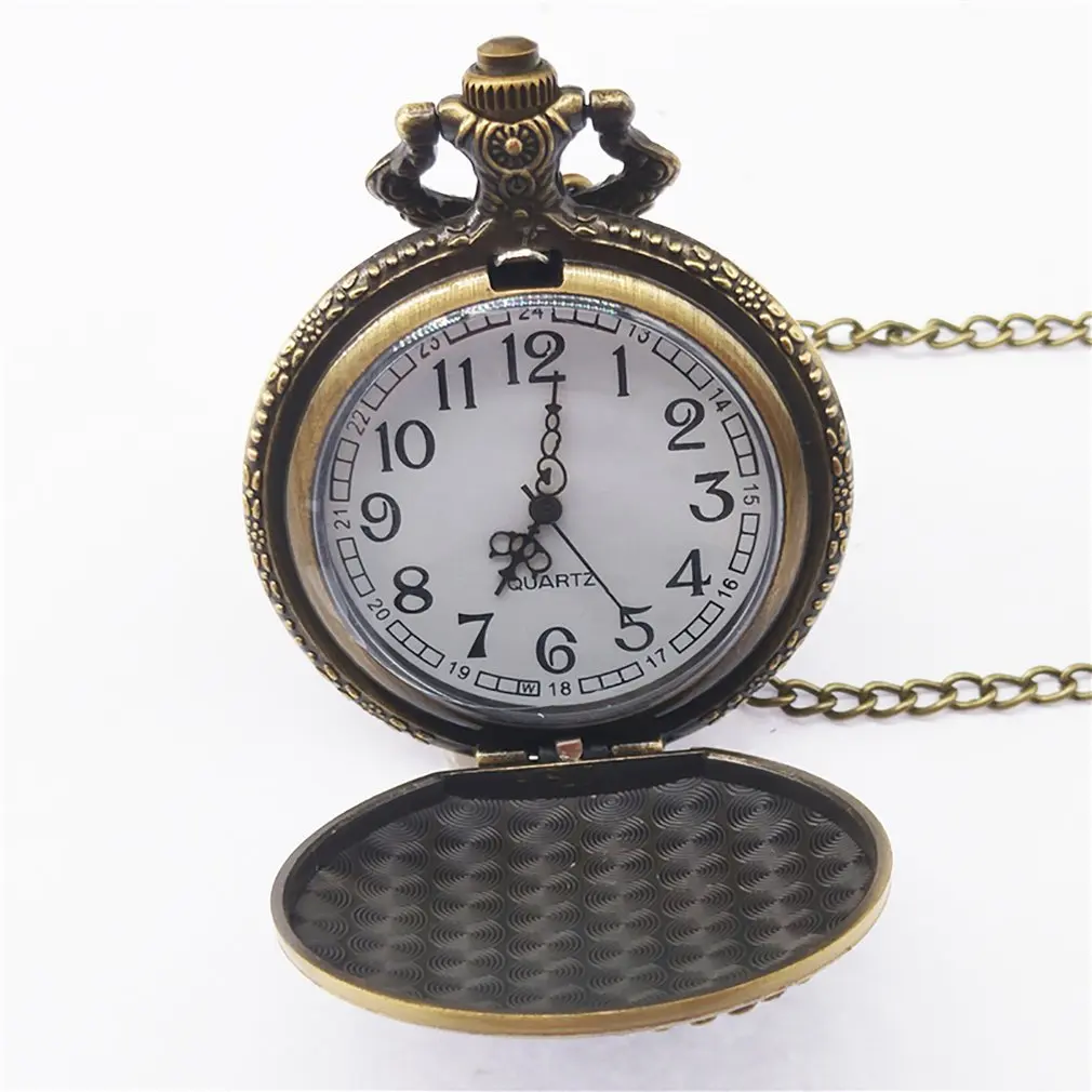 Карманные часы Винтаж бронзовый колесо обозрения кварцевые карманные часы аналоговый кулон цепочки и ожерелья Цепь для мужчин для
