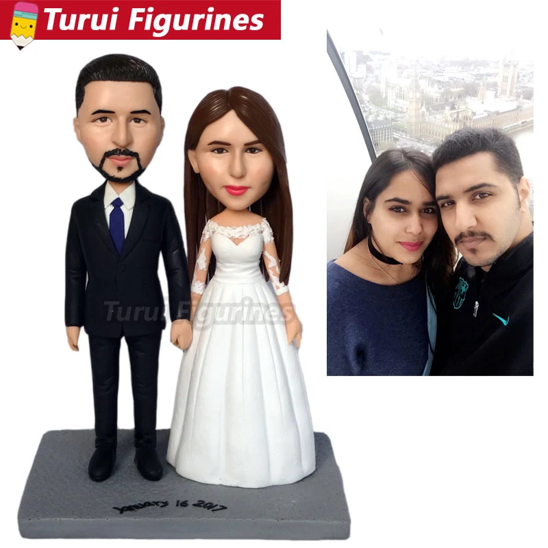 Handmade Bobblehead Custom Made Wedding Cake Topper Personalized Gifts for Woman,Christmas Gifts,New Year Present Handmade Bobblehead Custom Made Wedding Cake Topper Personalized Gifts for Woman,Christmas Gifts,New Year Present