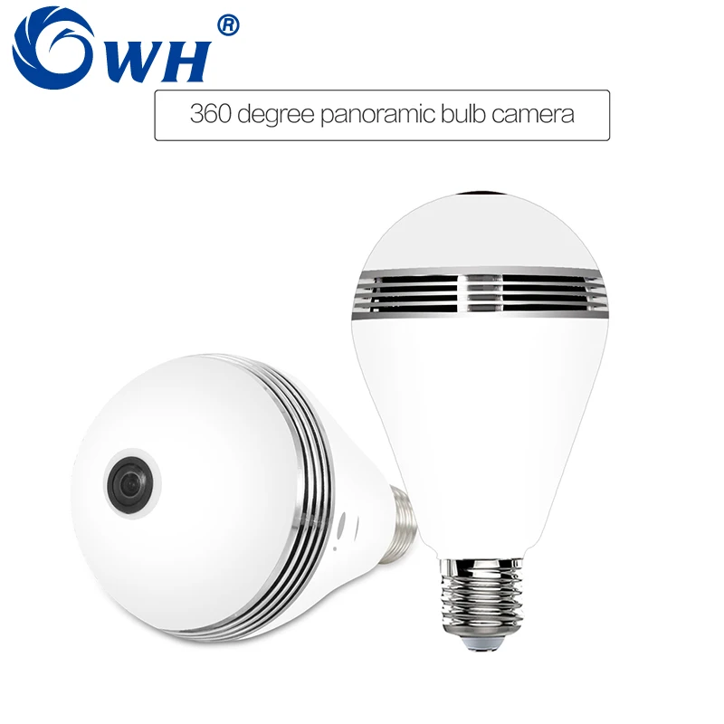 

CWH 960P Light Bulb Wireless WiFi Camera Light Bulb SD Card Security Lamp Fisheye Panorama CCTV Video Surveillance Cam EC29D-I6