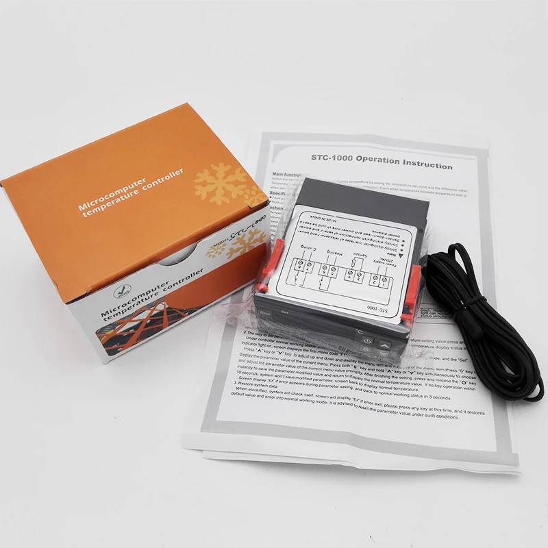 

5 PCS/LOT High Quality STC-1000 Aquarium Fish Box Digital Temperature Instrument Thermostat With Sensor