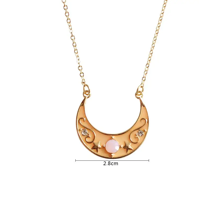 

Free Shipping Alloy Enamel Fashion Star Moon Necklace For Women Jewelry