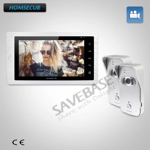 

HOMSECUR 7" Wired Video Door Entry Phone Call System with Silver Camera 2C1M