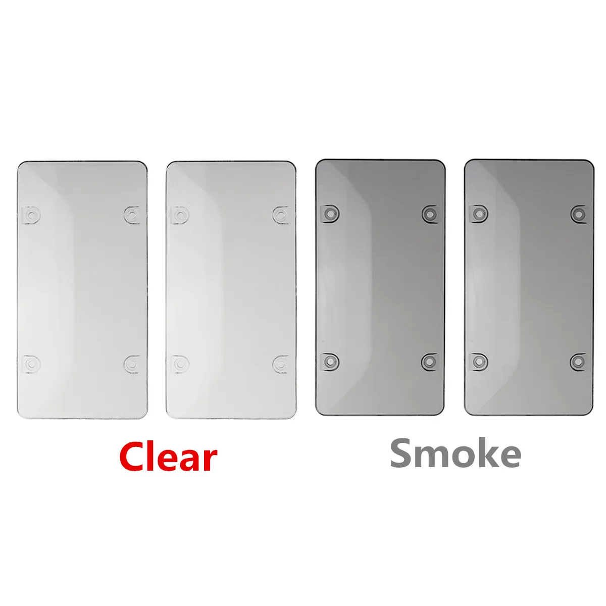 2X Clear Smoke License Plate Frame Cover Bug Shield Tag Protector Car Truck RV
