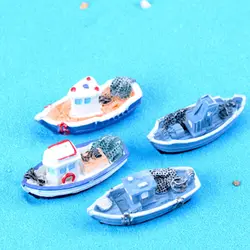 ZOCDOU 4 шт. яхты море корабль пароход Испания Модель маленькая статуя мини-фигурка ремесла орнамент миниатюры DIY Сад Home Decor