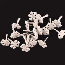 50 шт. Снежинка Brads украшение крепежа с белыми цветами Изделия из металла для принадлежности для скрапбукинга «сделай сам» украшения 14x12 мм C1568