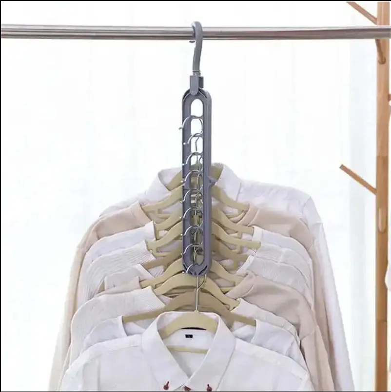 Multifunction Magic Hanging Chain Metal Clothes Support Drying Rack Creative Plastic Scarf Closet Shirts Tidy Hangers Save