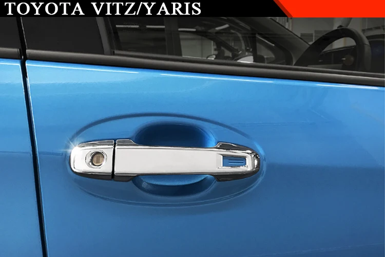 Высококачественное покрытие ABS для Toyota Yaris Vitz- дверная ручка с блестками накладка автомобильные аксессуары наклейки для стайлинга автомобилей