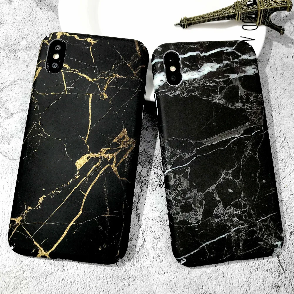 

JFWEN Hard PC Case For iphone 7 8 Plus X Case Plastic Matte Marble Phone Cases For Coque iphone X 10 6 6S 7 8 Plus Case Cover