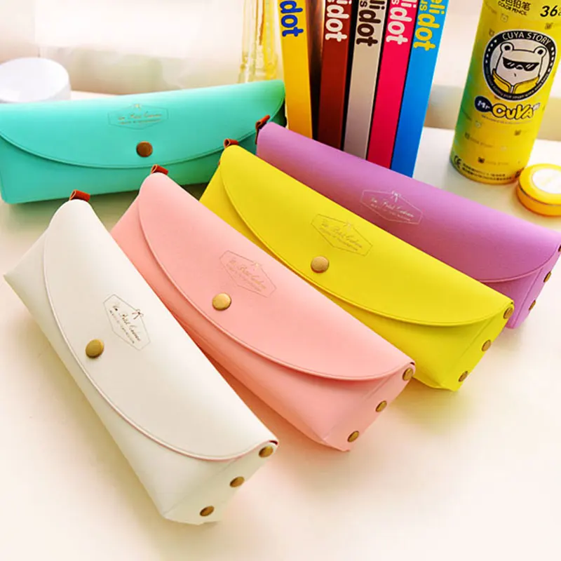 

1xMarca dragon edition creative stationery package 6 color fashion makeup pencil bag stationery package escolar school supplies