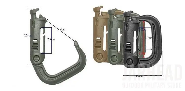 Открытый Карабин Крюк D пряжка Ключ Пряжка высокая прочность облегченное оборудование Рюкзак Molle D пряжка Кемпинг скалолазание пряжка