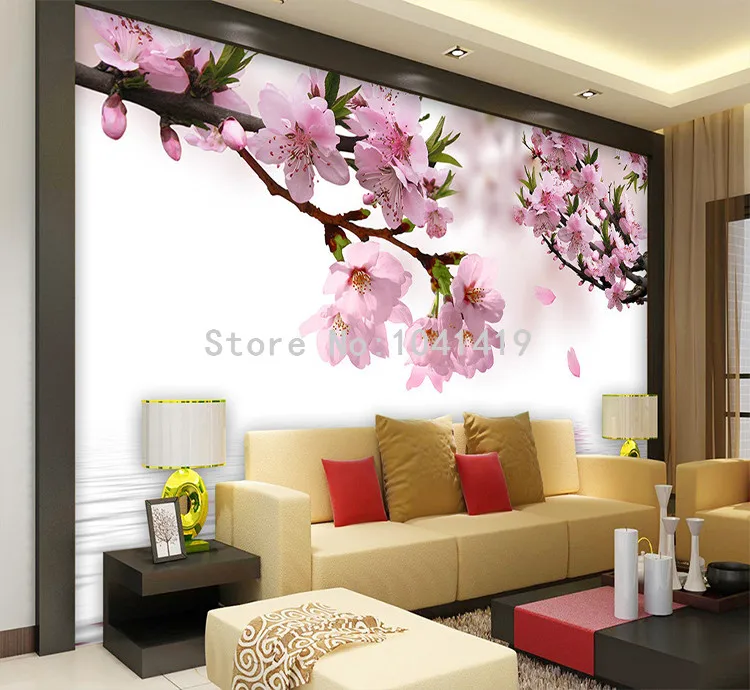 Parede, Não Tecido, Floral, Romântico, Reflexo, Sala