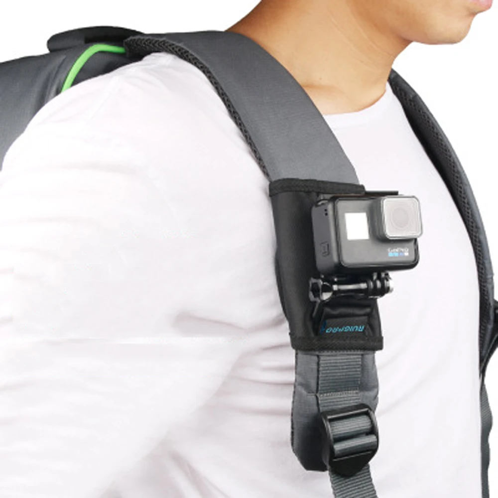 

GEOFOX Sport Camera Backpack Clip Mount 360 Degree Rotary For Xiaomi Yi for Gopro Hero7 6 5 4 Action Camera Accessories