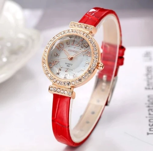 

New style temperament fashion female simple retro belt female children watch small dial fashion waterproof diamond watch