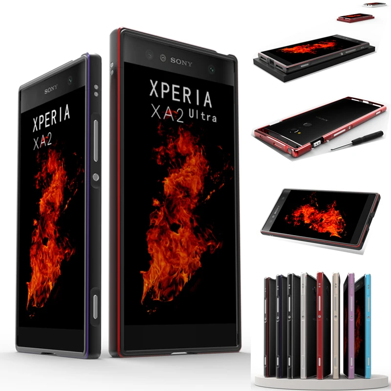 

Aluminum Metal Bumper Frame For Sony Xperia XA2 Ultra H4233 Luxury Shockproof Shield Dual Color Case for Sony Xperia XA2 H4133