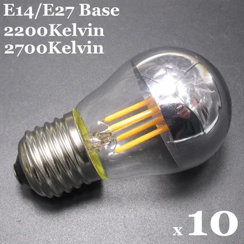 

Half Silver Crown G45 Ampoule LED filament Edison Light Bulb E14 230V Bombilla LED de filamento 2W 4W 6W E27 LED Filament Bulb