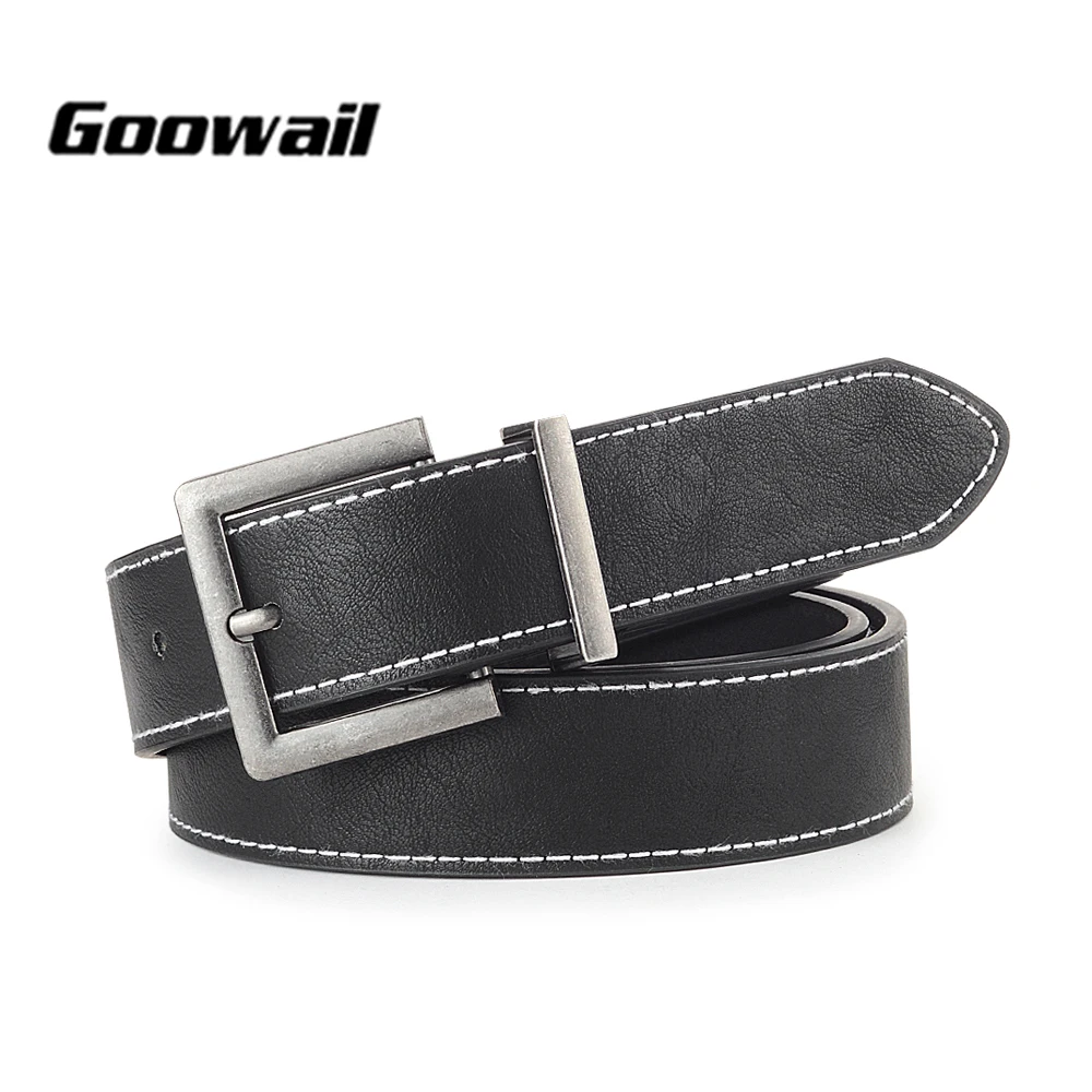 

Goowail 2018 high quality Women Belt For Women jeans Apparel Lady Belt Waist Pu Leather Black Women's Belts & Cummerbunds