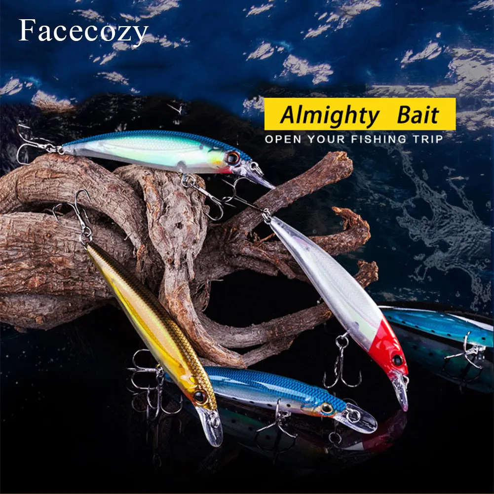 Facecozy 1 шт. светящаяся бионическая приманка рыболовные приманки с двумя крючками в