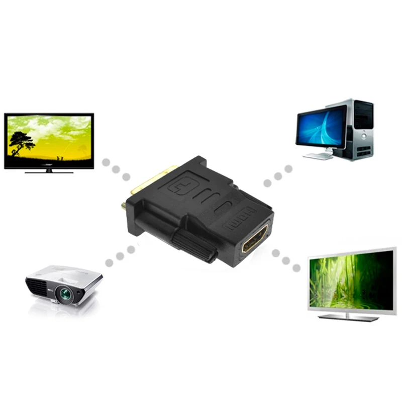 YUNCLOUD 1080P HDMI к DVI 24+ 1 кабель-адаптер мама-папа коммутатор видео конвертер для ПК компьютер PS3 проектор ТВ коробка