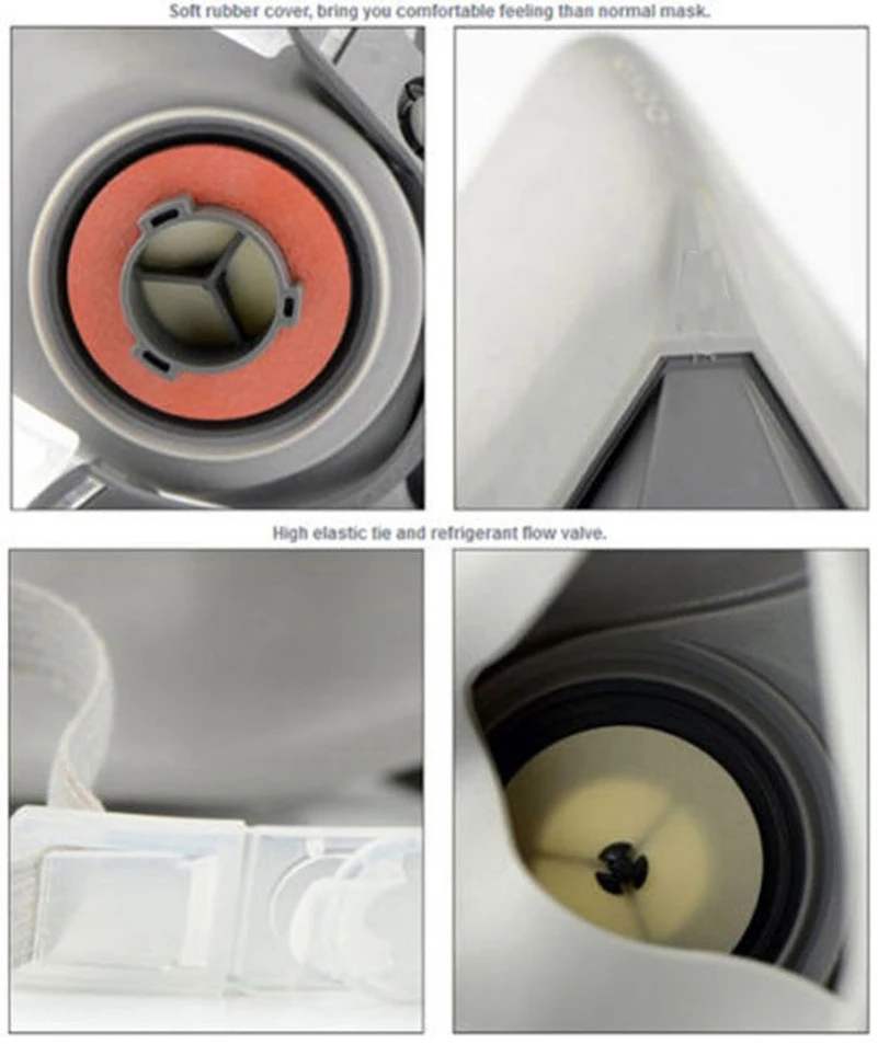  7 in 1 Set  Anti-dust Paint Spray Respirator Half Face Facepiece Pesticide Gas Mask For 3M 7502 6200 