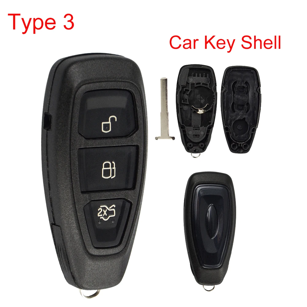 OkeyTech 3 кнопки 433 МГц 83 чипа умный дистанционный ключ для Ford Mondeo Fiesta Focus титановый C