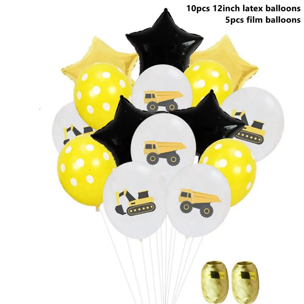 Truck Balloons 1 Taoup 10 шт. 12 дюймов воздушные шары для грузовиков конфетти с днем рождения детей шары для автомобиля круглые шары аксессуары воздушный шар Декор DIY - Цвет: Truck Balloons 1