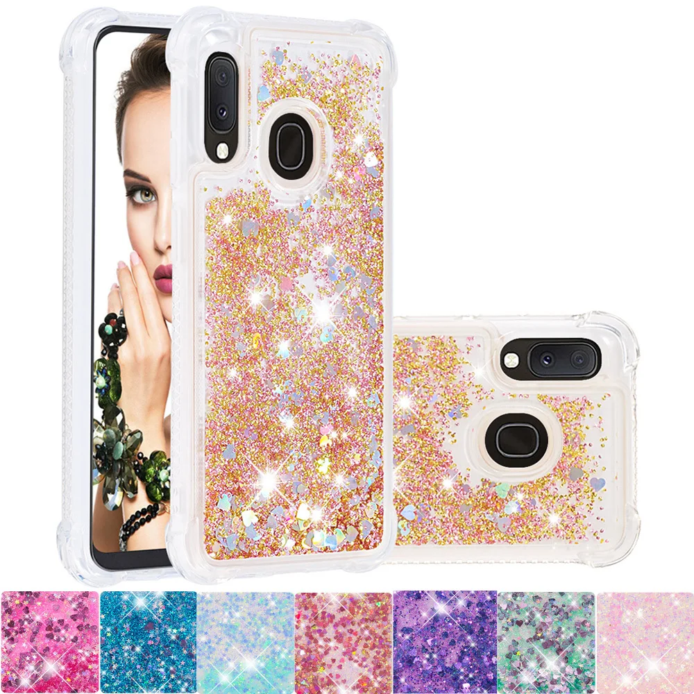 Мягкий пластиковый чехол с блестками для samsung Galaxy A20e A10e Jean2 милый динамический