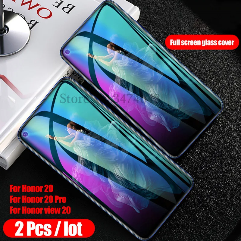 2 шт. закаленное стекло для Huawei Honor 30 20 Pro защита экрана анти синий View V20 V30 защитная