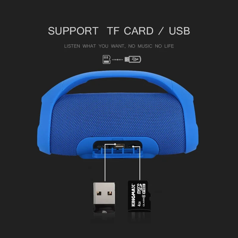 Makescc IPX7 Портативный Водонепроницаемый Открытый HIFI Колонка беспроводной Bluetooth динамик сабвуфер, адаптер-звукосниматель поддержка fm-радио TF Mp3