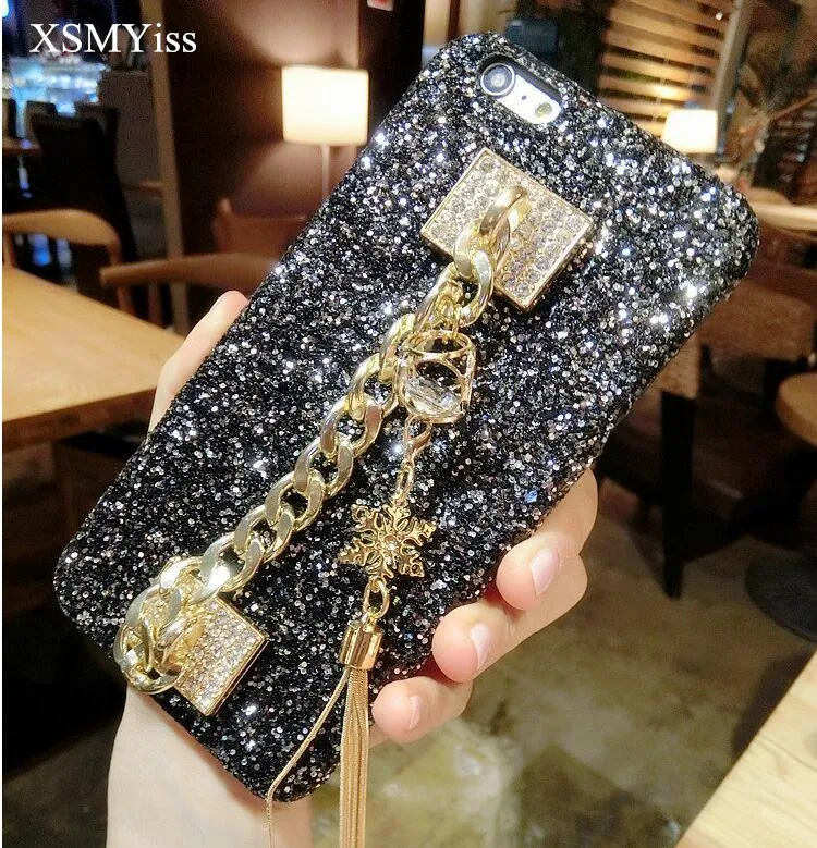 

XSMYiss Bling Rhinestone Bracelet Glitter Case For iPhone XR XS MAX 8 7 6 6S Plus 11 Pro MAX Phone Case For iPhone X 10 Cover