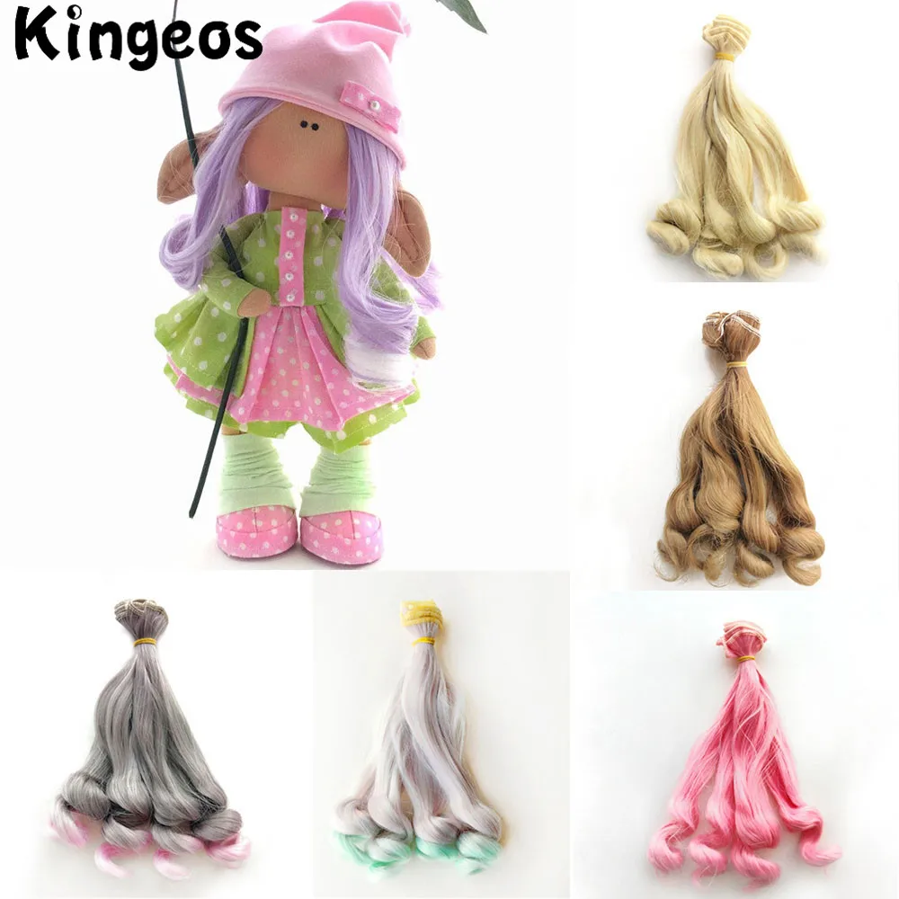 

DIY Doll Wigs 15cm Heat Resistant Synthetic Fiber Hair Piece for BJD SD Blyth America All Dolls Hair Extensions