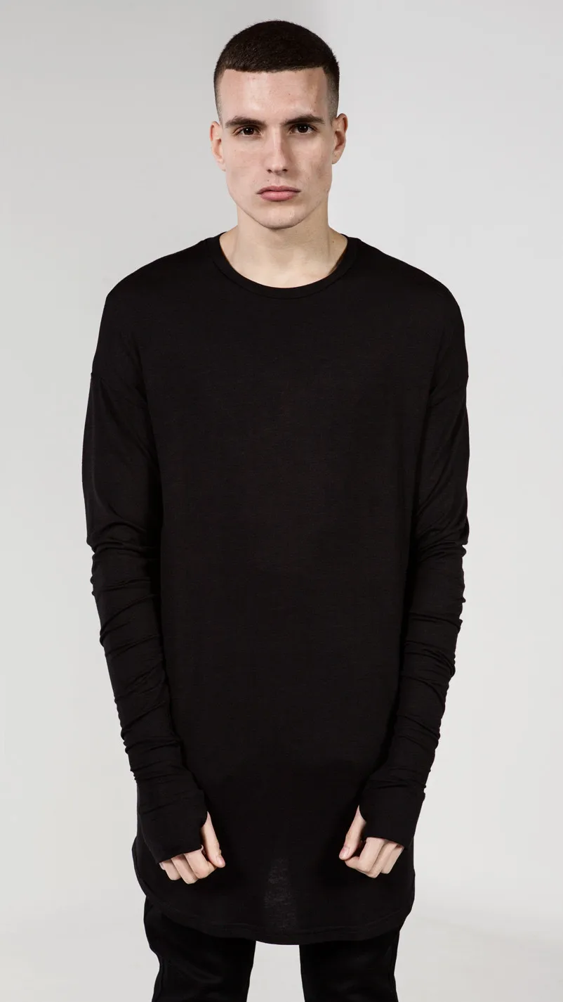 Factory Sample Custom Long Sleeve TShirt with Thumb Holes