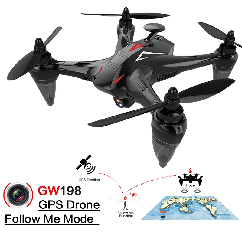 

GW198 5G 720P/1080P WiFi FPV Brushless Motor Quadrocopter Drone Remote 450m GPS Hover Drone Follow Me Helicopters with 2000mAh