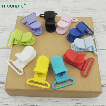 

wholesale good quality 30*42mm baby pacifier clip mint color Assorted color 40pcs eco-friendly plastic safe baby clips EA344a
