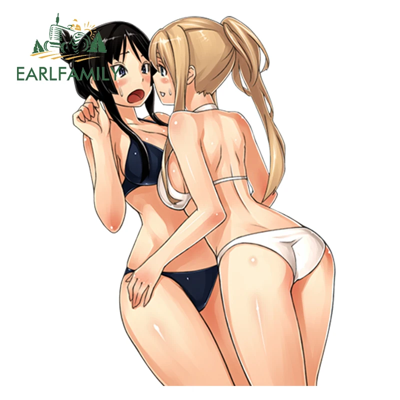 

EARLFAMILY 13cm x 9.85cm Anime K-ON! Sexy Girl Decal Akiyama Mio, Kotobuki Tsumugi Render Cartoon Car Sticker Waterproof Graphic