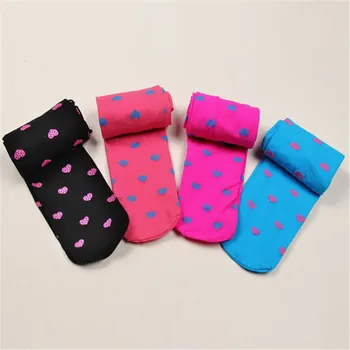 

New Hot Child Girls Stretchy Skinny Love Heart Socks
