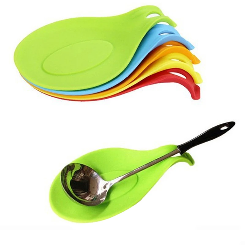

Silicone Spoon Mat Holder Pad Heat Resistant Placemat Eggbeater Accessory For Kitchen TN99