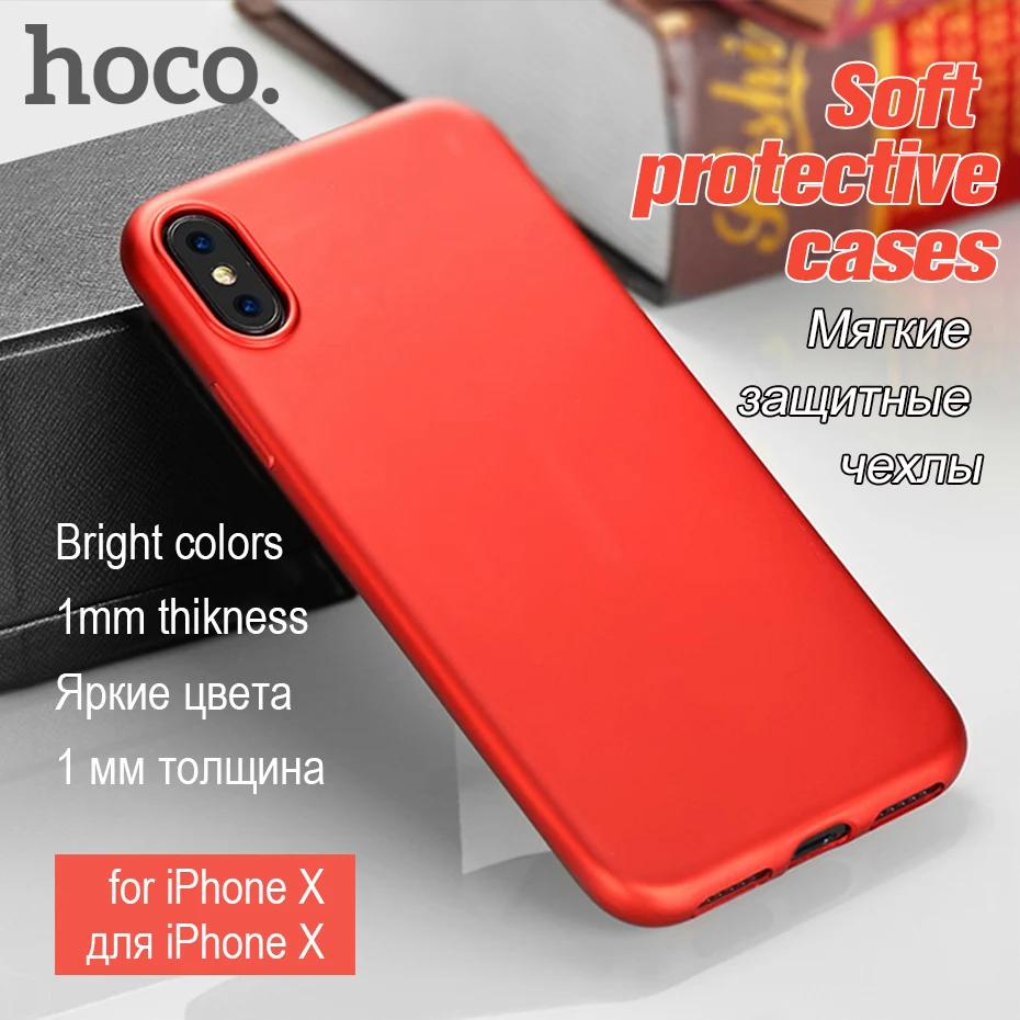 

HOCO Original Soft TPU Case for iPhone X Protective Back Cover Ultra thin Protection for Apple iPhoneX shell Luxury Colors