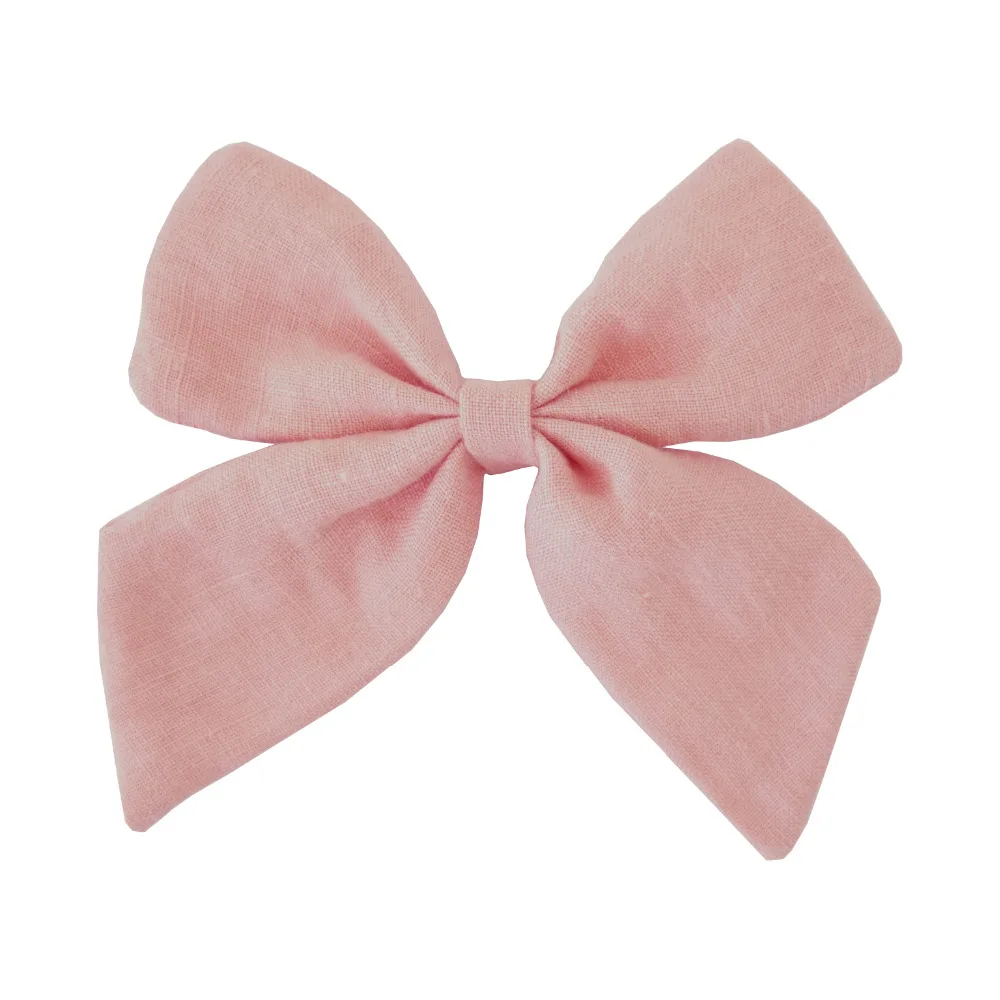 Cotton Linen Fabric Hair Bows Boutique Hair Clips Sailor Bow Barrettes Hairgrips Baby Girls Women Hair Accessories Headwear head accessories female