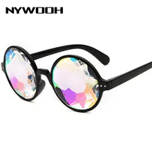 NYWOOH Калейдоскоп очки женские трендовые брендовые дизайнерские голографические Солнцезащитные очки Мужские рейв фестиваль Косплей очки круглые Eyewea