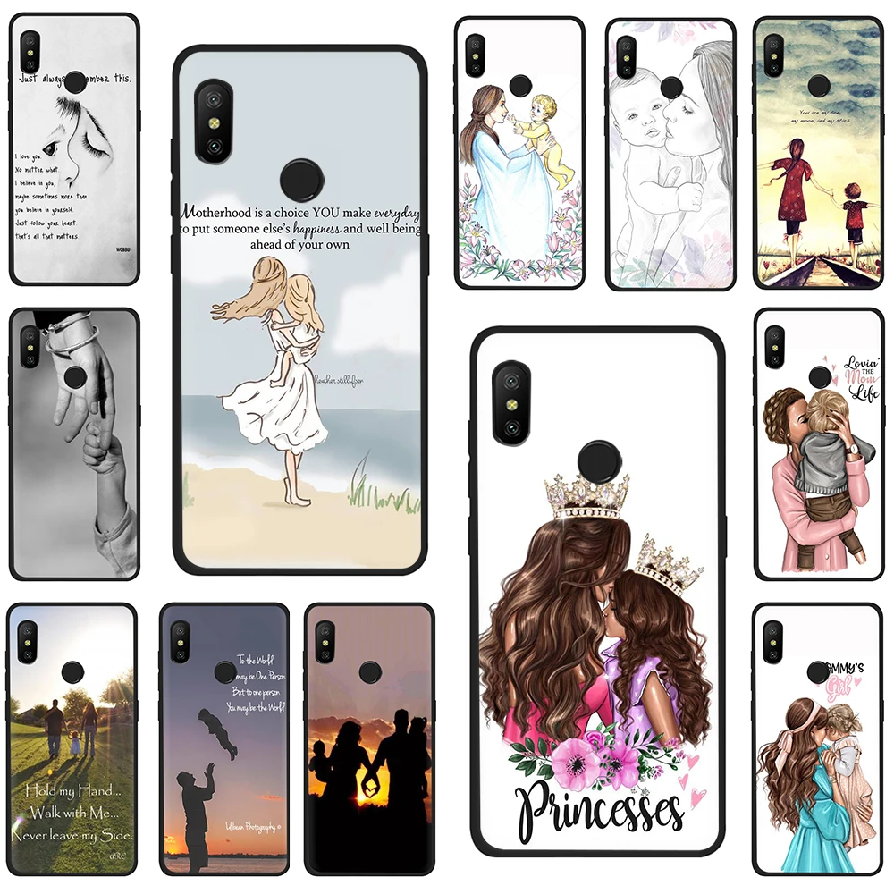 

Family Boy Girl Mom Dad Soft Silicone Case Cover For Xiaomi Mi 6 8 9 SE A1 A2 5X 6X F1 MAX3 9T A3 Pro CC9