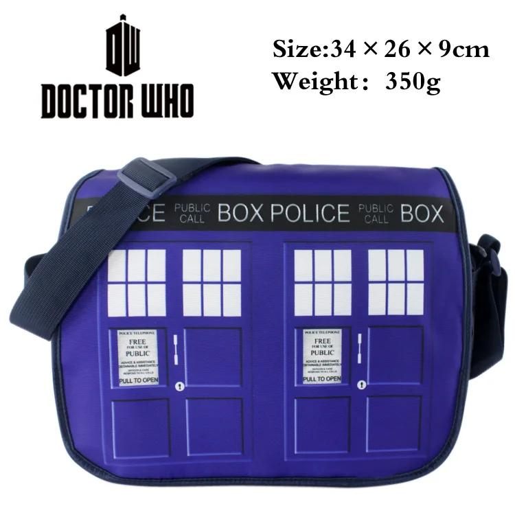 

Polyester shoulder bag with colorful printing of Doctor Who