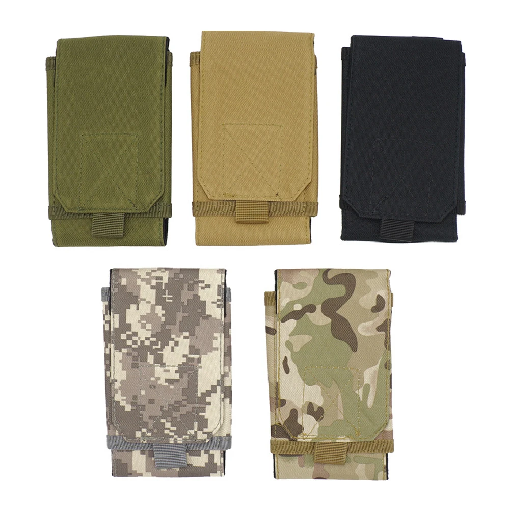 

New 6 inch Multifunction Outdoor Camping Camo Phone Waist Bag Men Camouflage Tactical Pouch Mobile Phone Case Hunting Bags