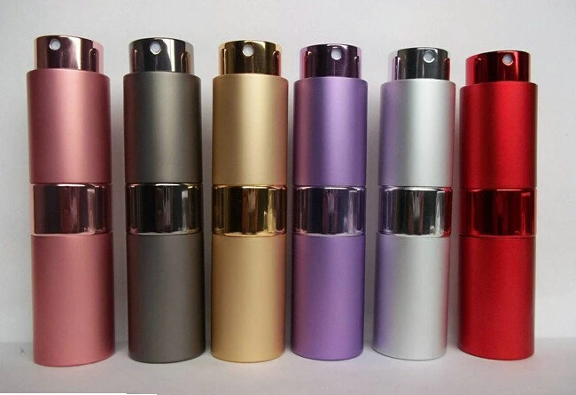 

Free Shipping 10pcs/lot 15ml Portable Refillable Atomizer Spray Bottles Empty Taveler Glass Aluminum Parfum Bottles 6 Colors